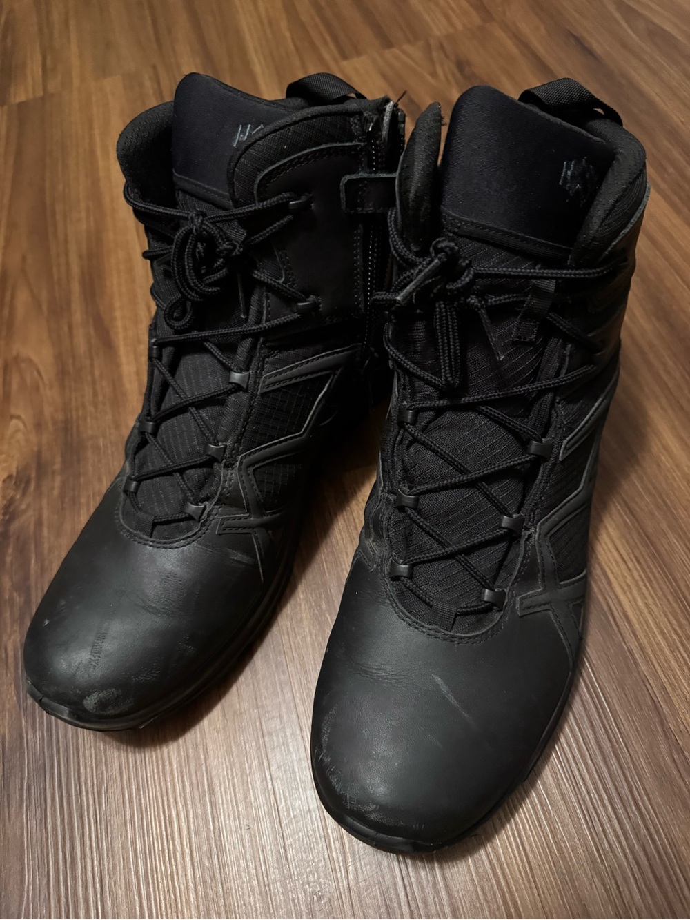 Men's Black Tactical Zip-Lace Boots
